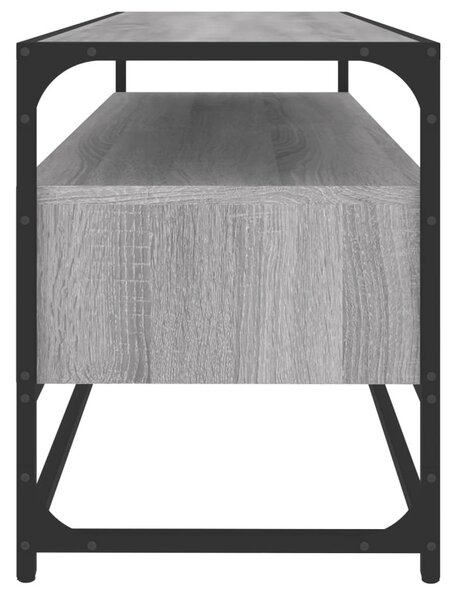 Szürke sonoma színű szerelt fa TV-szekrény 100 x 35 x 45 cm