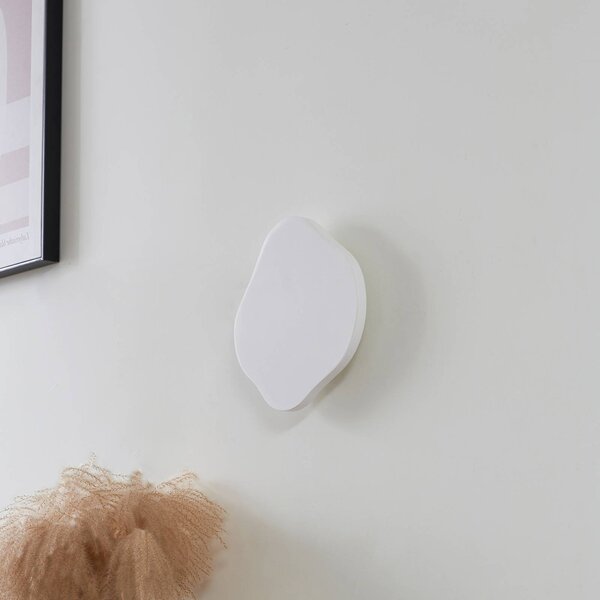 Lindby LED fali világítás Nielson, fehér, gipsz, 30 x cm, dimmelhető, Fehér / opál, Nappali / Étkező, Gipsz / agyag, Modern