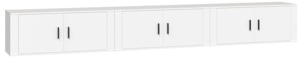3 db fehér falra szerelhető TV-szekrény 100 x 34,5 x 40 cm