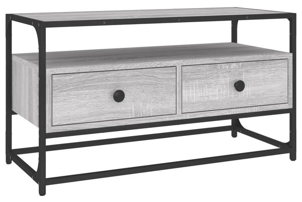 Szürke sonoma színű szerelt fa TV-szekrény 80x35x45 cm