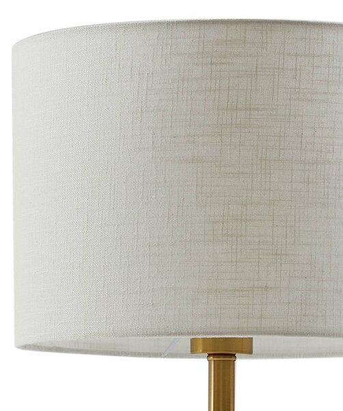 Lindby asztali lámpa alabástrom, fehér/arany, Ø 30 cm, márvány, E27, Fehér / opál, Nappali / Étkező, Textil / szövet / selyem, Skandináv