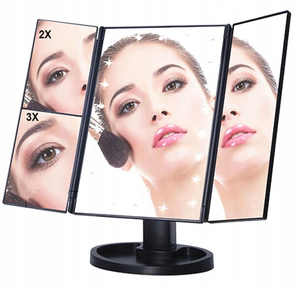 Extralink EX.23803 LED Asztali Kozmetikai Sminktükör 50 x 10 x 47,5 cm - Fekete
