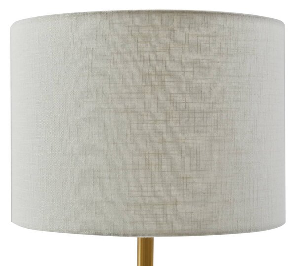 Lindby asztali lámpa alabástrom, fehér/arany, Ø 30 cm, márvány, E27, Fehér / opál, Nappali / Étkező, Textil / szövet / selyem, Skandináv