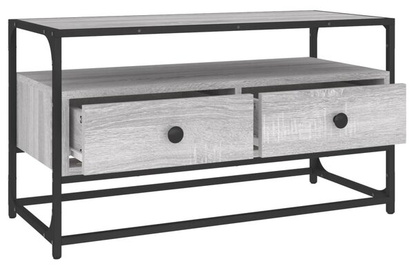 Szürke sonoma színű szerelt fa TV-szekrény 80x35x45 cm
