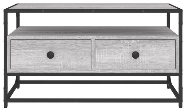 Szürke sonoma színű szerelt fa TV-szekrény 80x35x45 cm