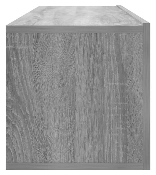 Szürke sonoma színű szerelt fa TV-szekrény 100 x 30 x 30 cm