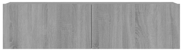 Szürke sonoma színű szerelt fa TV-szekrény 120 x 30 x 30 cm