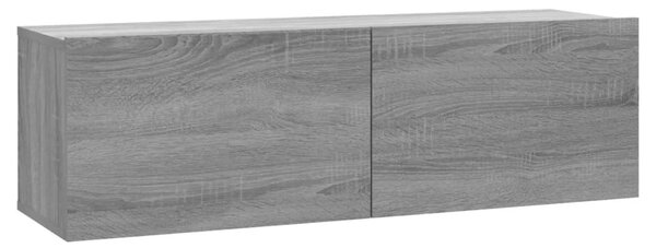 Szürke sonoma színű szerelt fa TV-szekrény 100 x 30 x 30 cm