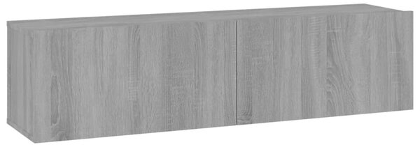 Szürke sonoma színű szerelt fa TV-szekrény 120 x 30 x 30 cm