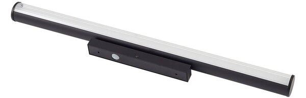 Lindby LED-es fali lámpa Kirka, fekete, fém, IP44, 90cm, CCT, Fekete, Fürdőszoba, fém, Modern