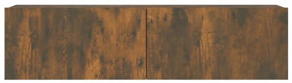 Füstös tölgy színű szerelt fa fali TV-szekrény 120 x 30 x 30 cm