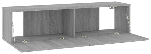 Szürke sonoma színű szerelt fa TV-szekrény 120 x 30 x 30 cm