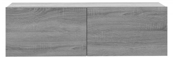 Szürke sonoma színű szerelt fa TV-szekrény 100 x 30 x 30 cm