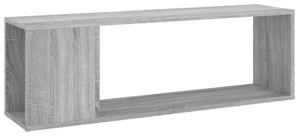 Szürke sonoma színű szerelt fa TV-szekrény 100x24x32 cm