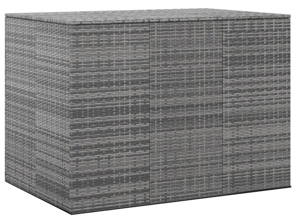 VidaXL szürke polyrattan kerti párnatartó doboz 145 x 100 x 103 cm