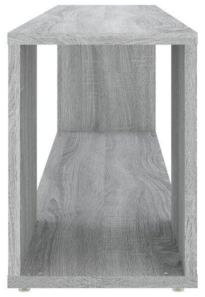Szürke sonoma színű szerelt fa TV-szekrény 100x24x32 cm