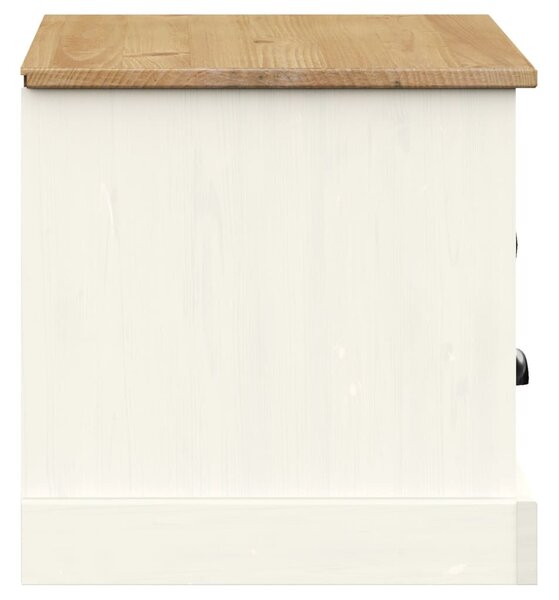 VIGO fehér tömör fenyőfa TV-szekrény 106 x 40 x 40 cm