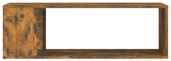 Füstös tölgy színű szerelt fa fali TV-szekrény 100 x 24 x 32 cm