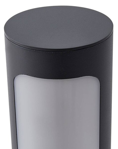 Lucande LED-es útvilágító lámpa Tuberia, antracit, fém, 80 cm, Fekete, Alumínium, Modern