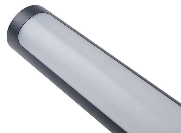 Lucande LED-es útvilágító lámpa Tuberia, antracit, fém, 80 cm, Fekete, Alumínium, Modern