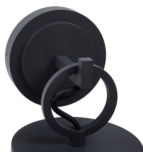 Lucande kültéri fali lámpa Emmeline, buborékok, alumínium, magasság 45cm, dimmelhető, Fekete, Alumínium, Modern