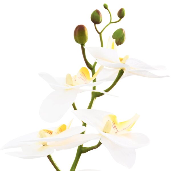 Mesterséges orchidea növény cserépben Fehér 45 x 15 x 65 cm