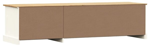 VIGO fehér tömör fenyőfa TV-szekrény 156 x 40 x 40 cm