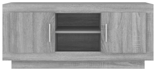 Szürke sonoma színű szerelt fa TV-szekrény 102x35x45 cm