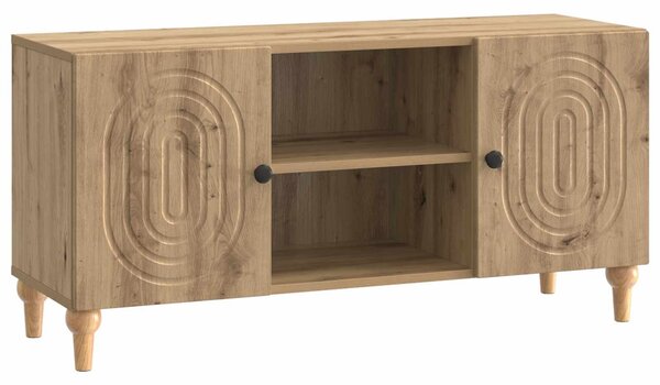 TV szekrény 102 x 34,5 x 50 cm Kézműves Tölgy Szerelt Fa