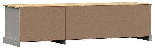 VIGO szürke tömör fenyőfa TV-szekrény 156 x 40 x 40 cm