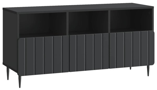 TV szekrény fiókkal Fekete 102 x 34,5 x 50 cm Szerelt Fa