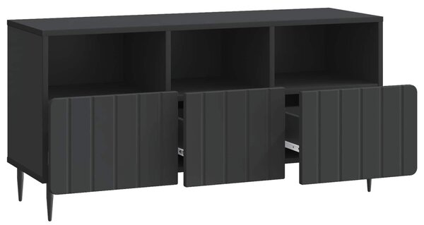 TV szekrény fiókkal Fekete 102 x 34,5 x 50 cm Szerelt Fa