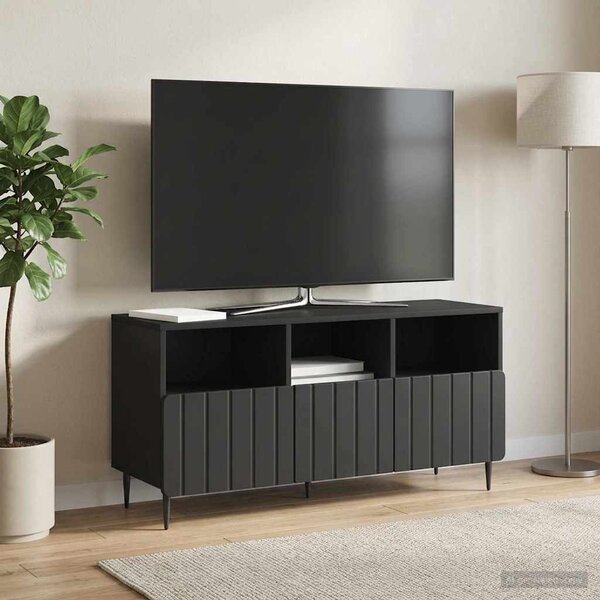 TV szekrény fiókkal Fekete 102 x 34,5 x 50 cm Szerelt Fa