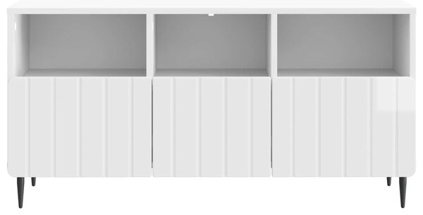 TV szekrény Magasfényű Fehér 102 x 34,5 x 50 cm Szerelt Fa