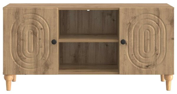 TV szekrény 102 x 34,5 x 50 cm Kézműves Tölgy Szerelt Fa