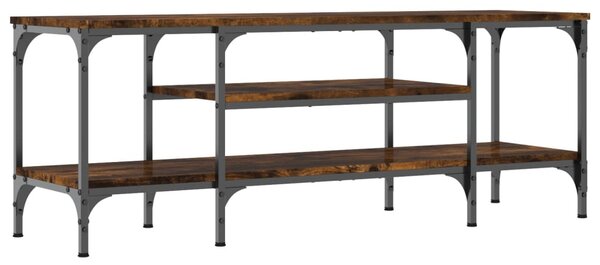 Sonoma tölgy színű szerelt fa és vas TV-szekrény 121x35x45 cm