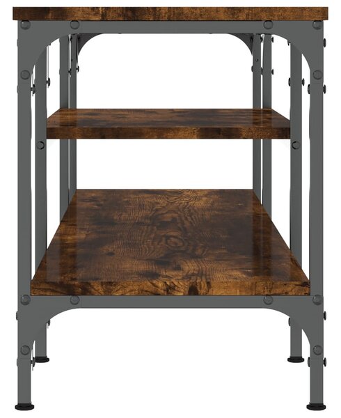 Sonoma tölgy színű szerelt fa és vas TV-szekrény 121x35x45 cm