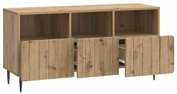 TV szekrény 102 x 34,5 x 50 cm Kézműves Tölgy Szerelt Fa