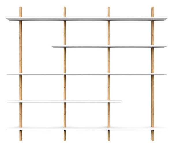 Bridge fehér polc tölgyfa szerkezettel - Tenzo