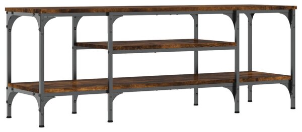 Sonoma tölgy színű szerelt fa és vas TV-szekrény 121x35x45 cm