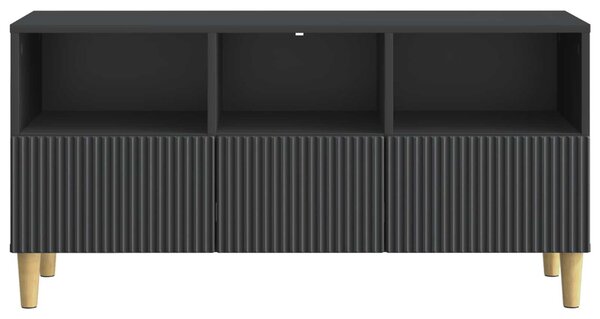 TV szekrény fiókkal Fekete 102 x 34,5 x 50 cm Szerelt Fa