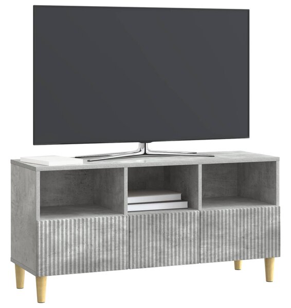 TV szekrény fiókkal Betonszürke 102 x 34,5 x 50 cm Szerelt Fa