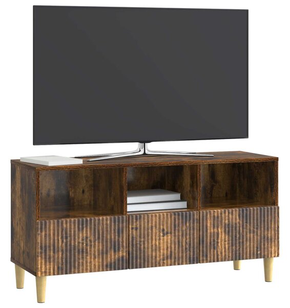 TV szekrény fiókkal Füstös Tölgy 102 x 34,5 x 50 cm Szerelt Fa