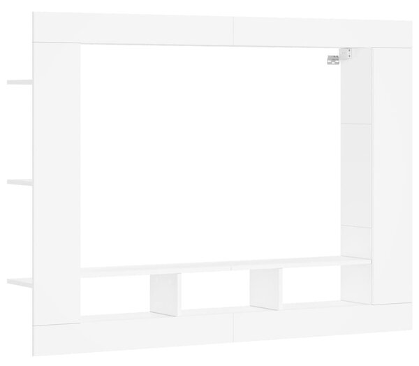 Fehér szerelt fa TV-szekrény 152 x 22 x 113 cm