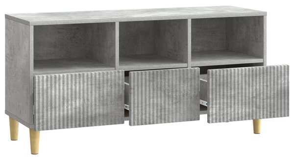 TV szekrény fiókkal Betonszürke 102 x 34,5 x 50 cm Szerelt Fa