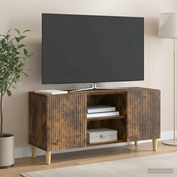 TV szekrény Füstös Tölgy 102 x 34,5 x 50 cm Szerelt Fa