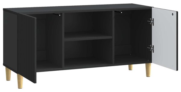 TV szekrény Fekete 102 x 34,5 x 50 cm Szerelt Fa