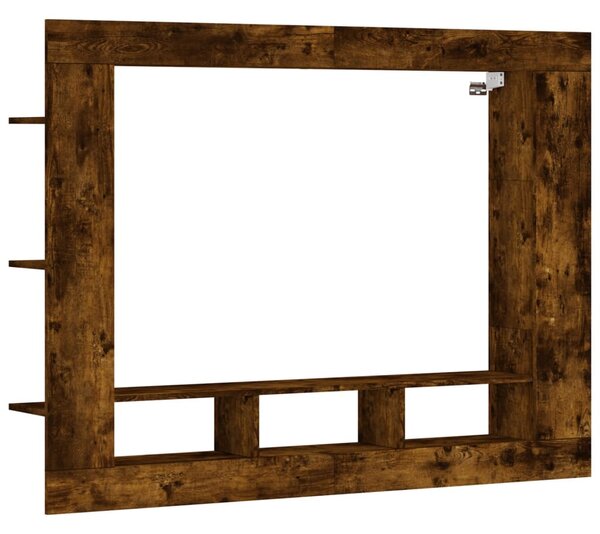 Füstös tölgy színű szerelt fa TV-szekrény 152x22x113 cm