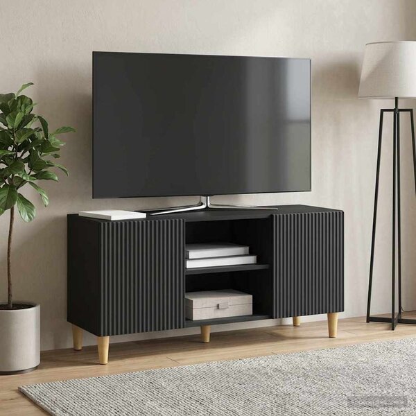 TV szekrény Fekete 102 x 34,5 x 50 cm Szerelt Fa