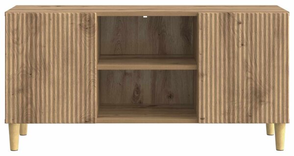 TV szekrény 102 x 34,5 x 50 cm Kézműves Tölgy Szerelt Fa
